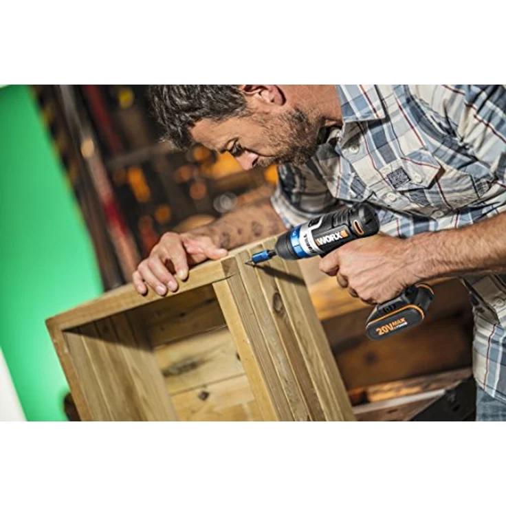 WORX WX178.1 Ai Drill Akku Bohrschrauber 20V mit automatischer Bohrfutter-Arretierung, elektronischer Drehmomenteinstellung, Pulse-Mode & Bitlock mit 2 Li-Ion Akkus & Ladegerät – Bild 4