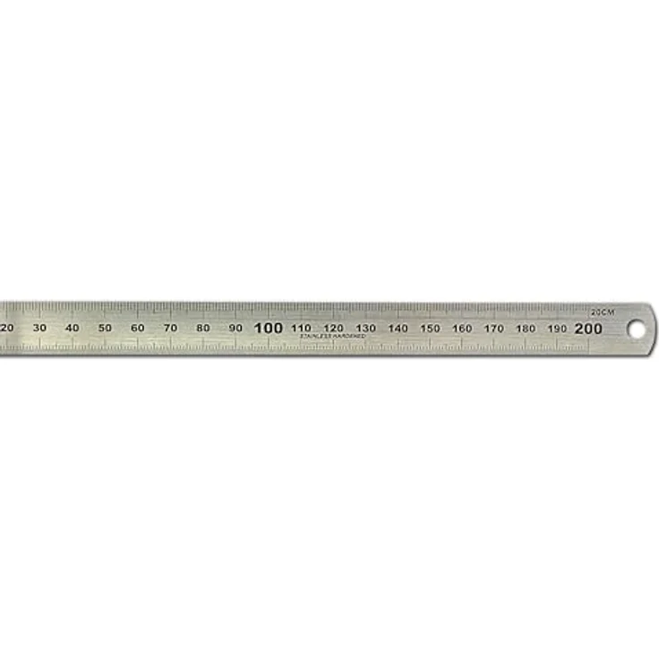 Stahlmaßstab rostfrei (Länge: 20cm) – Bild 2