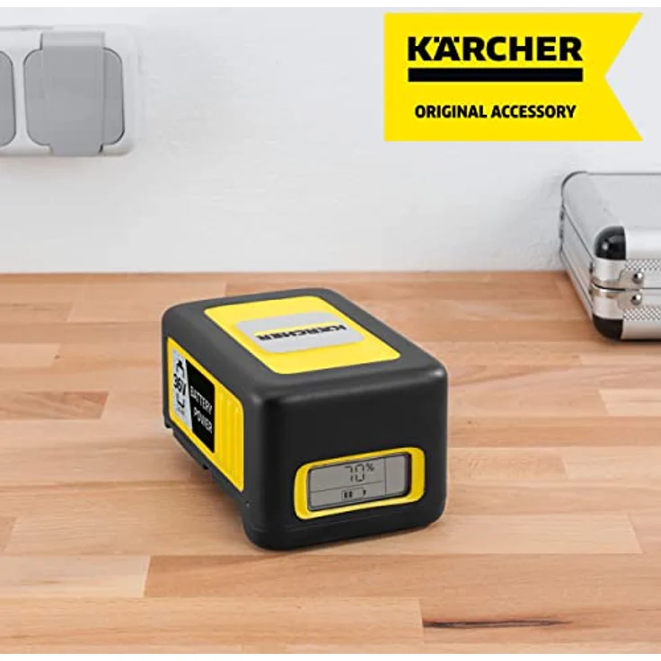 Kärcher Battery Power 36-25, 36 V, 2,5 Ah (Energieverbrauch 90 Wh, Echtzeitanzeige Akku, Lithium-Ionen-Akku, extrem robust, Temperaturmanagement, Strahlwasser geschützt, automatischer Lagermodus) – Bild 4