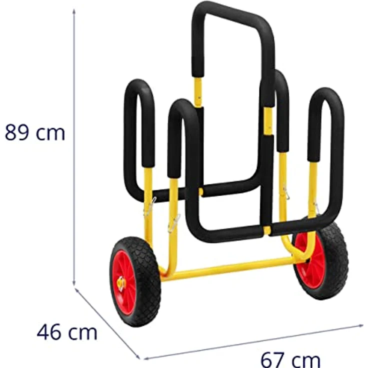 MSW SUP-Transportwagen für 2 Boards, leichter Transportwagen mit 75 kg Traglast und 10" Rädern – Bild 5