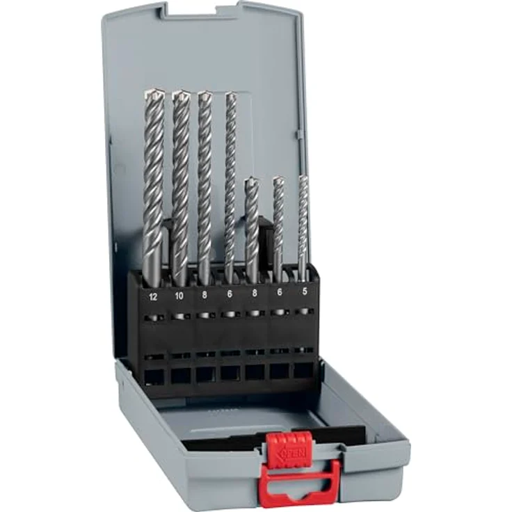 Bosch 7x PRO SDS plus-5X Hammerbohrer-Set, für Beton und Sandsteine, Ø 5-12 mm, langlebige Bohrer für Bohrhammer – Bild 1