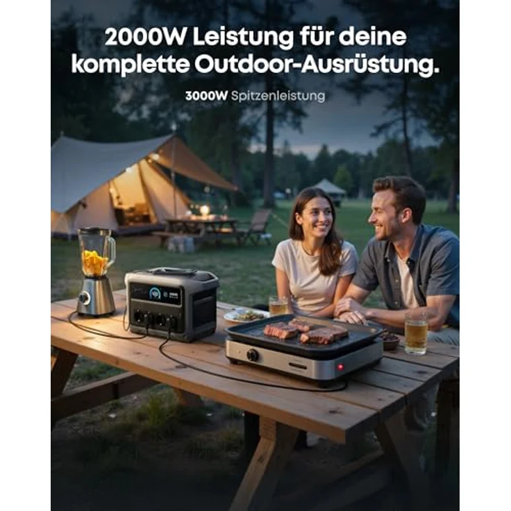 Anker SOLIX C1000 Gen 2 Tragbare Powerstation, 2.000W Solargenerator, 1.024Wh LiFePO₄-Akku, 49 Min schnelles Laden, 10 Jahre Lebensdauer, kompakt und mobil – Bild 3