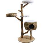 Nobby Kratzbaum "Arbo", stylischer Katzenbaum in grau mit gemütlichen Kissen und Höhlen