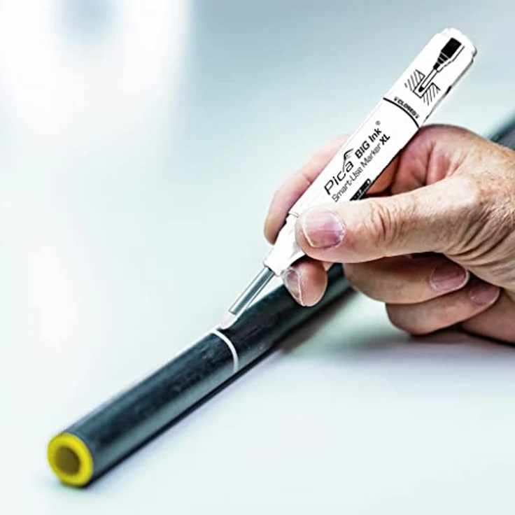 Pica BIG Ink Smart-Use Marker XL Weiß 170/52 Permanentmarker Tieflochmarker – Bild 5