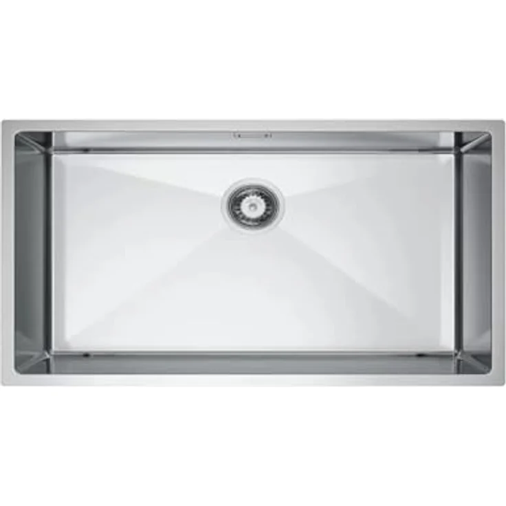 QLS Spülbecken SANTA, Edelstahl Unterbau, 74x44 cm mit Siphon INOX, gebürstete Satin-Optik, hitzebeständig – Bild 6