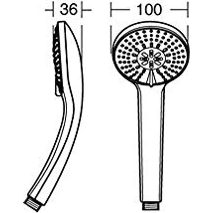 Ideal Standard, Duschbrause, Handbrause Ideal Standard Idealrain rund  100 mm chrom B9403AA – Bild 5