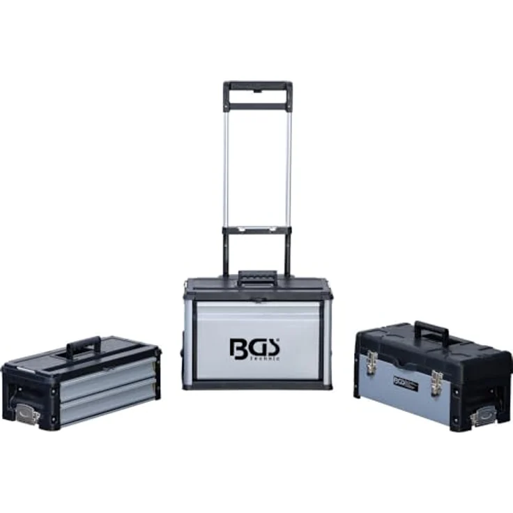 BGS TECHNIC Montagewagen fahrbar, Werkstattwagen mit 3 abnehmbaren Teilen, max. Tragfähigkeit 75 kg, Höhe 720 mm, schwarz – Bild 6