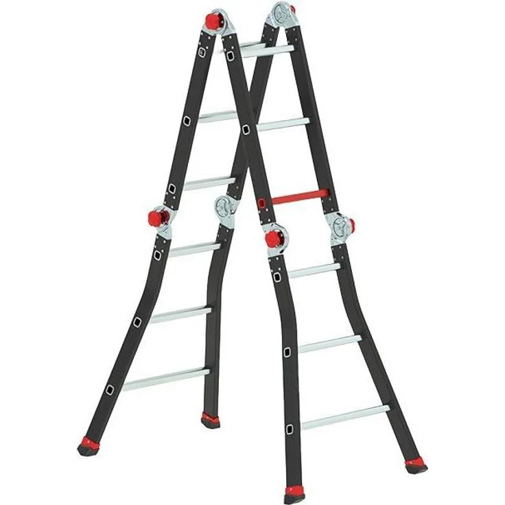 Altrex Varitrex PRO+ 503547, Klappbare Leiter mit Plattform, 3-PIN autolocking®, rutschfeste Füße, schmutzabweisende schwarze Beschichtung