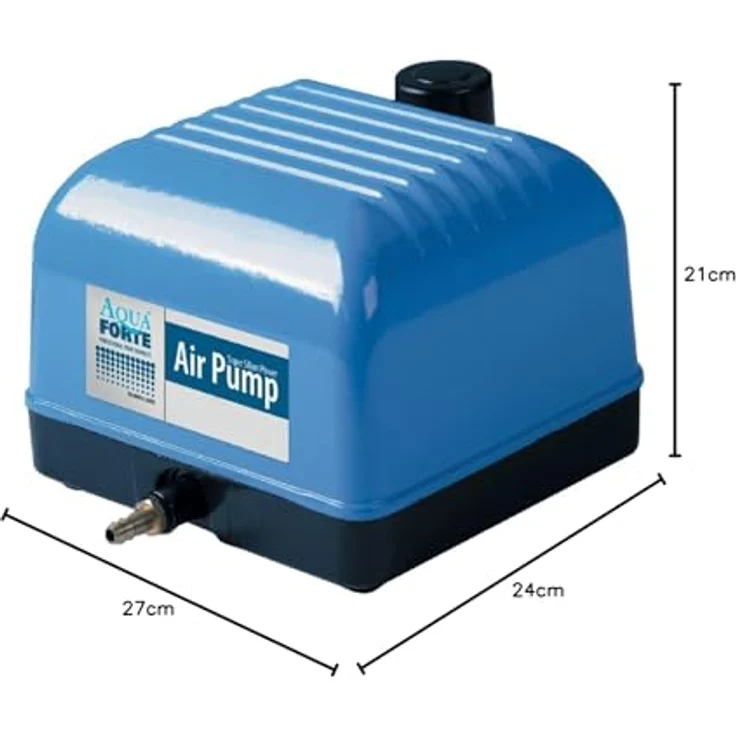 Aqua Forte Hi-Flow Luftpumpe V10FFP, 4 l/min (bei 1,2 m), 13x13x12 cm, blau – Bild 8