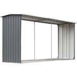 vidaXL Brennholzlager Stahl 330x92x153cm Kaminholzunterstand Brennholzregal