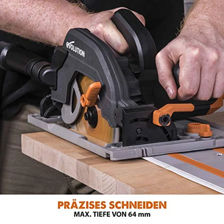 Evolution Power Tools R185CCSX Mehrzweck-Kreissäge kompatibel mit Führungsschienen (Kombi-Paket 1020 mm Schiene inbegriffen, 185 mm, 230 V) – Bild 8