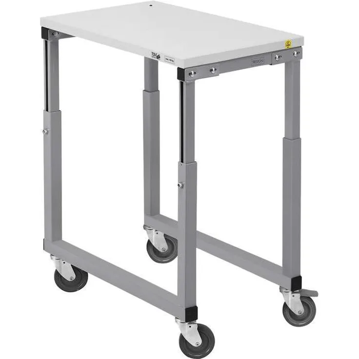 Treston Transportwagen Arbeitstisch, mobile Version, 1000 x 700 mm, stufenlose Höhenverstellung, 150 kg Traglast