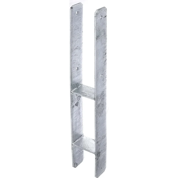 Alberts H-Pfostenträger | feuerverzinkt | lichte Breite 81 mm | Gesamthöhe 600 mm | Materialstärke 5 mm 
(213817) – Bild 1