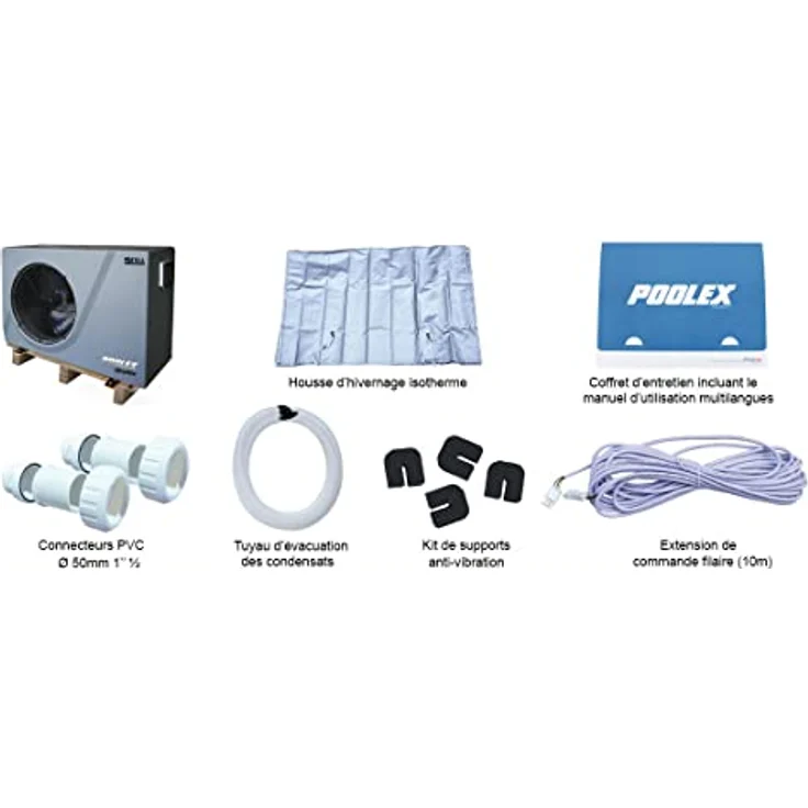 Poolex Silverline Wärmepumpe mit Full Inverter WIFI Abdeckung Poolheizung + Zubehör 20kW - Preisvergleich – Bild 4