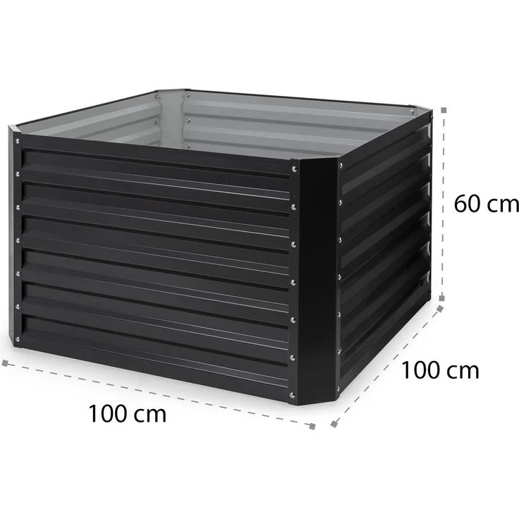 High Grow Straight Hochbeet 100x60x100cm 600l Stahl Anthrazit – Bild 9
