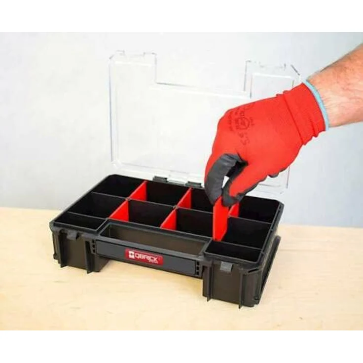 Qbrick System Pro Toolbox 2.0, modularer Werkzeugkoffer mit 5 Teilen, staub- und wasserfest, flexible Trennwände, ergonomischer Griff, Polycarbonatabdeckung – Bild 2