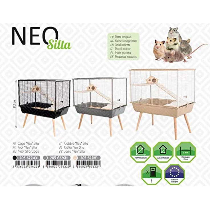 ZOLUX Cage Neo Silta small Rodents H58 Gray – Bild 2