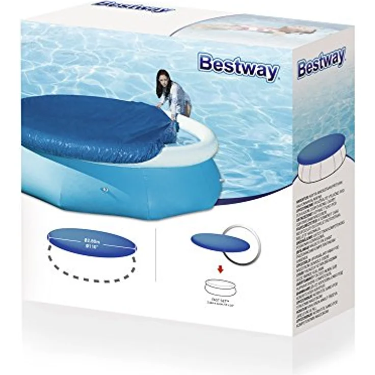 Bestway Flowclear PE-Abdeckplane, nur für Fast Set Pool 244 cm, blau – Bild 2