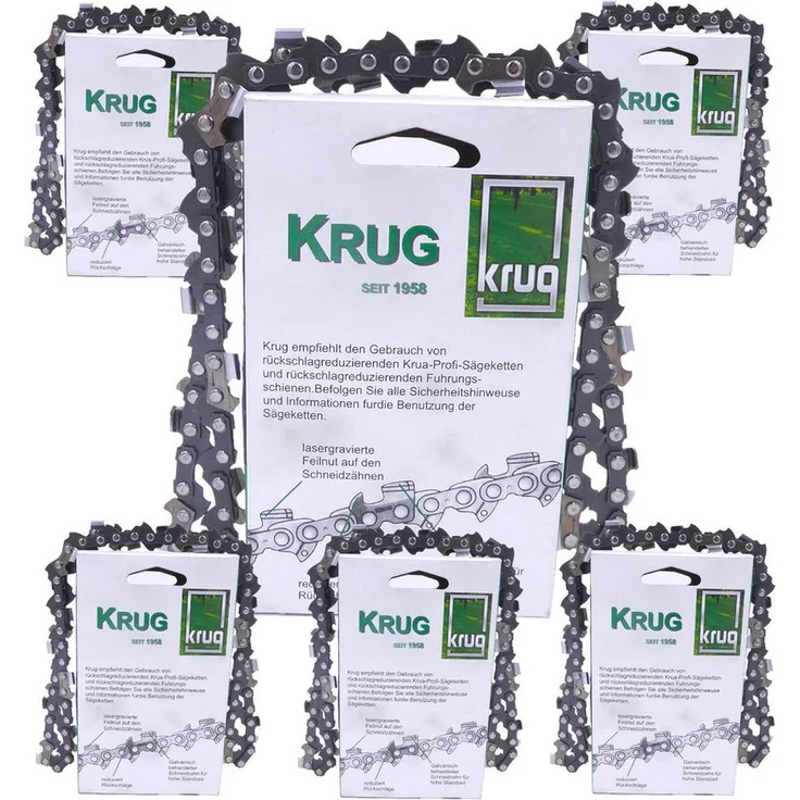 Fritz Krug Profi C Sägekette 3/8P 1.3 mm 53 TG Low Profil Ersatz, 6 Stück