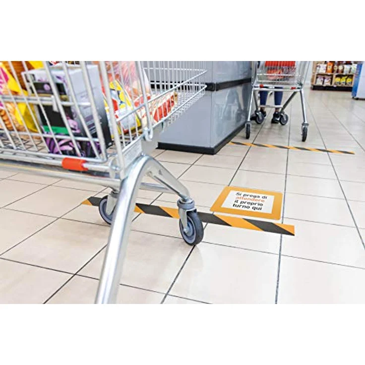 Durable Bodenmarkierungsfenster A4, selbstklebend und wiederablösbar, 10 Stück, gelb, 180804 – Bild 2