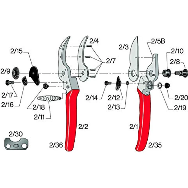 Felco Schere Nr.2 Gartenschere mittelgroß – Bild 4