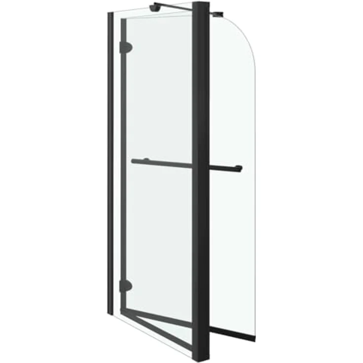vidaXL Doppelte Faltbare Duschkabine ESG 120x68x130 cm Schwarz – Bild 8