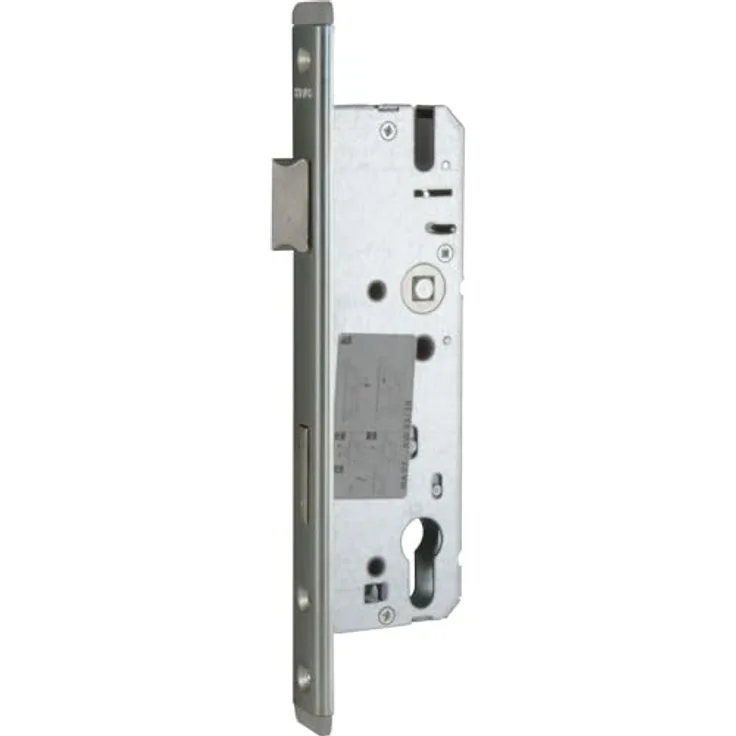 KFV Rohrrahmenschloss 49PZW, Türschloss Einsteckschloss mit Aufsägeschutz, verzinkt, DM 45 mm, Entfernung 92 mm, Riegelausschluss 20 mm