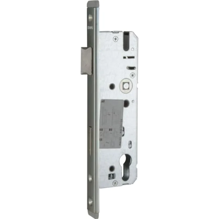 KFV Rohrrahmenschloss 49PZW, Türschloss Einsteckschloss mit Aufsägeschutz, verzinkt, DM 45 mm, Entfernung 92 mm, Riegelausschluss 20 mm – Bild 1