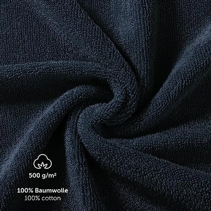 Blumtal Saunatuch 80x200 cm, Dunkelblau, Oeko-Tex® Standard 100, 100% Baumwolle, Pflegeleicht, Ideal für Wellness und Freizeit – Bild 6