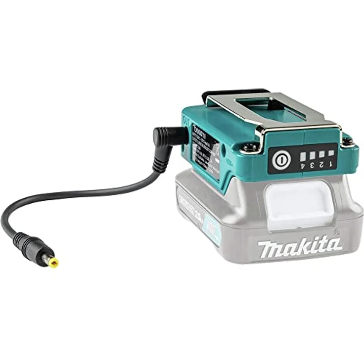 Makita Akku-Adapter 12V max. TD00000110, Akku-Halter mit USB-Anschluss und Gürtelklipp für Heizjacken – Bild 4