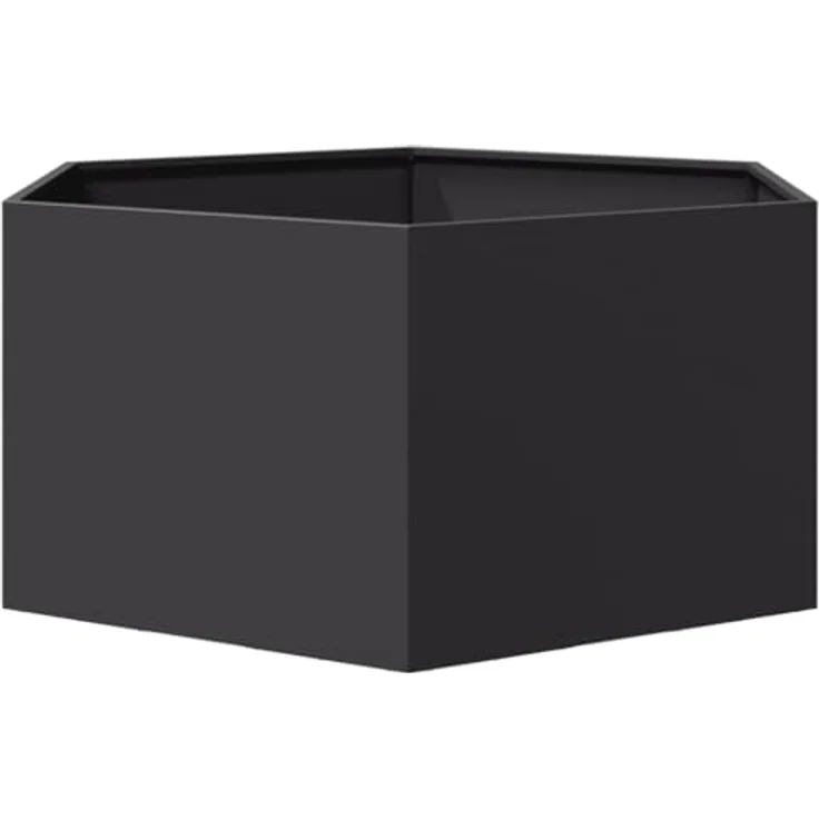 vidaXL Pflanzkübel Schwarz Sechseckig 104x90x45 Stahl - Witterungsbeständig, viel Platz, offener Boden – Bild 4