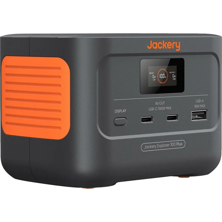 Jackery Explorer 100 Plus, Power Station mit LiFePO4-Akku, 99 Wh, 0.97 kg, tragbar, emissionsfrei