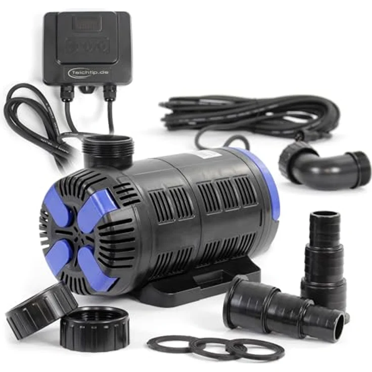SunSun CET-15000 SuperECO Teichpumpe, 15.000 l/h, 180 W, energiesparend, kabelgebundene Filter- und Bachlaufpumpe für Koiteiche und Gartenteiche – Bild 1