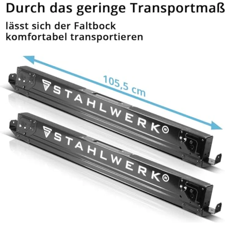 STAHLWERK Klappbock Sägebock SB-757 ST im 2er Set, 500 kg max. Belastbarkeit, Arbeitshöhe 76 cm, pulverbeschichtetes Metall – Bild 4