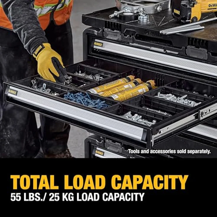 Dewalt ToughSystem dxl Modul mit zwei Schubladen, robuster Kunststoff-Korpus, kompatibel mit ToughSystem 1.0 und 2.0 – Bild 16
