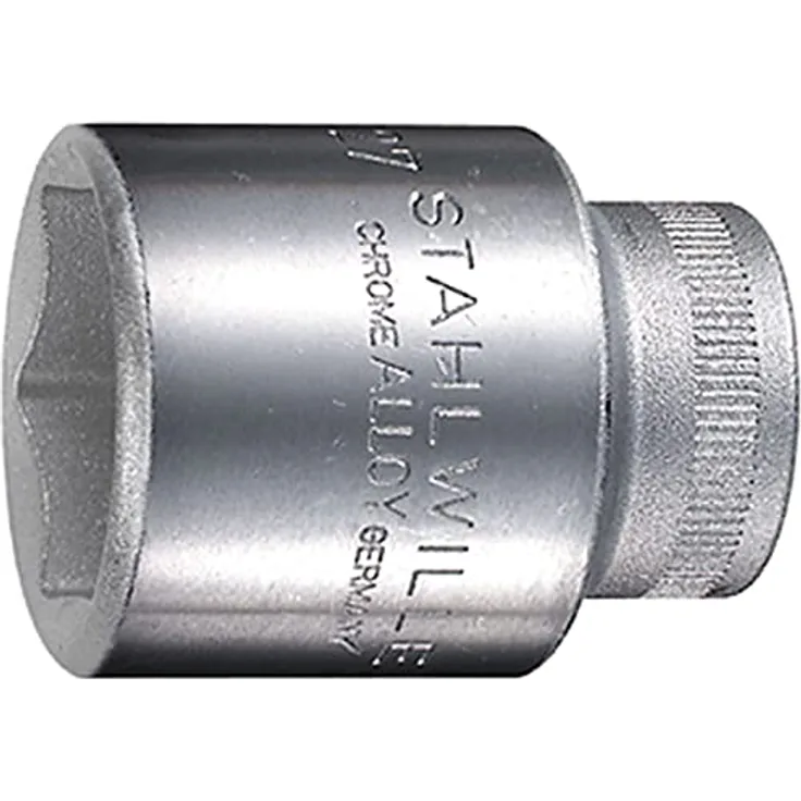 Stahlwille Bit- und Steckschlüsselset, Steckschlüsseleinsatz 1/2″, 13 mm, aus HPQ®-Hochleistungsstahl, verchromt, DIN 3124, ISO 2725-1