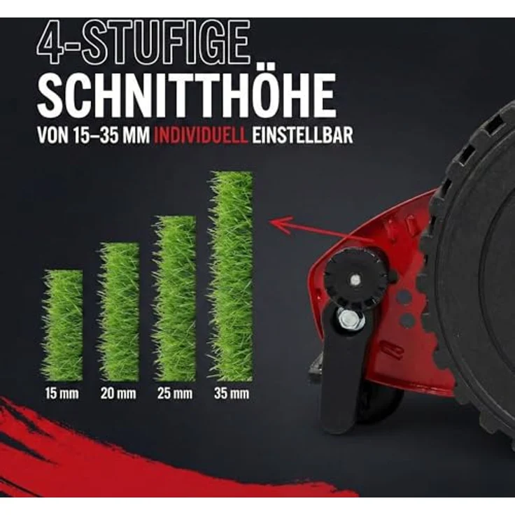 Stahlmann Benzinrasenmäher Spindelmäher RoyalCut - Manueller Rasenmäher mit 30 cm Schnittbreite, 27 Liter Fangkorb, 4-stufige Schnitthöheneinstellung – Bild 4