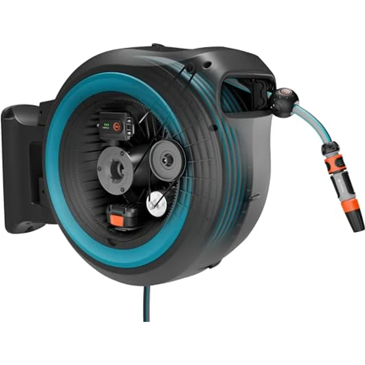 GARDENA Schlauchtrommel Schlauchbox PowerRoll XL mit Akku-Technologie, automatisches Aufwickeln – Bild 4