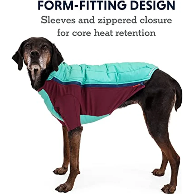 RUFFWEAR Powder Hound Isolierte Hundejacke, Wetter- und wasserabweisend, kaltes Wetter, Hundemantel mit Fleecefutter, Premium Wintermantel Schneeanzug für Hunde,Aurora Teal – X-Small – Bild 3