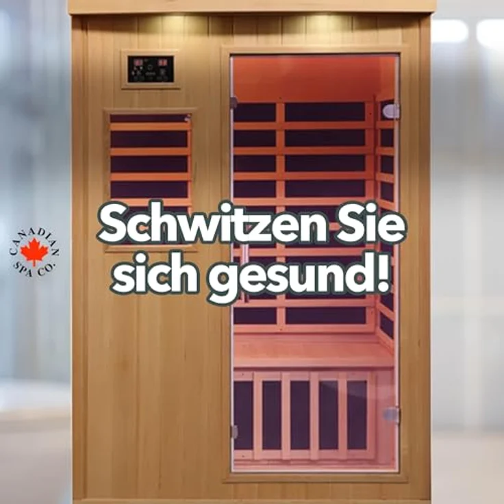 Canadian Spa GmbH Infrarotkabine Tremblant, 2-Personen Sauna mit Bluetooth Audio, Aromatherapie, BxTxH: 127 x 105 x 195 cm, Hemlock-Holz – Bild 7