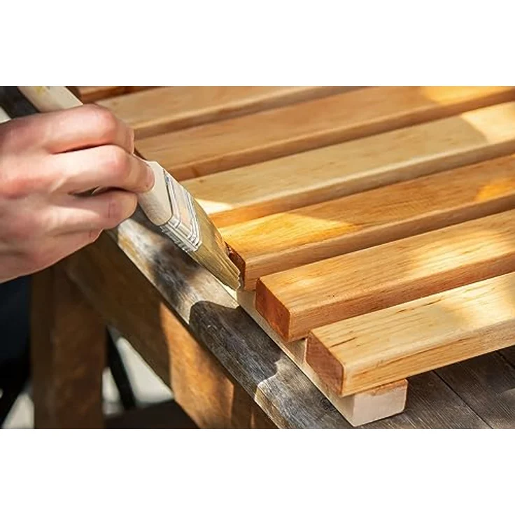 A.S. Création Holzschutzlasur Farblos seidenglänzend, 2,5 l, wetterbeständig und umweltschonend, für Innen und Außen – Bild 10