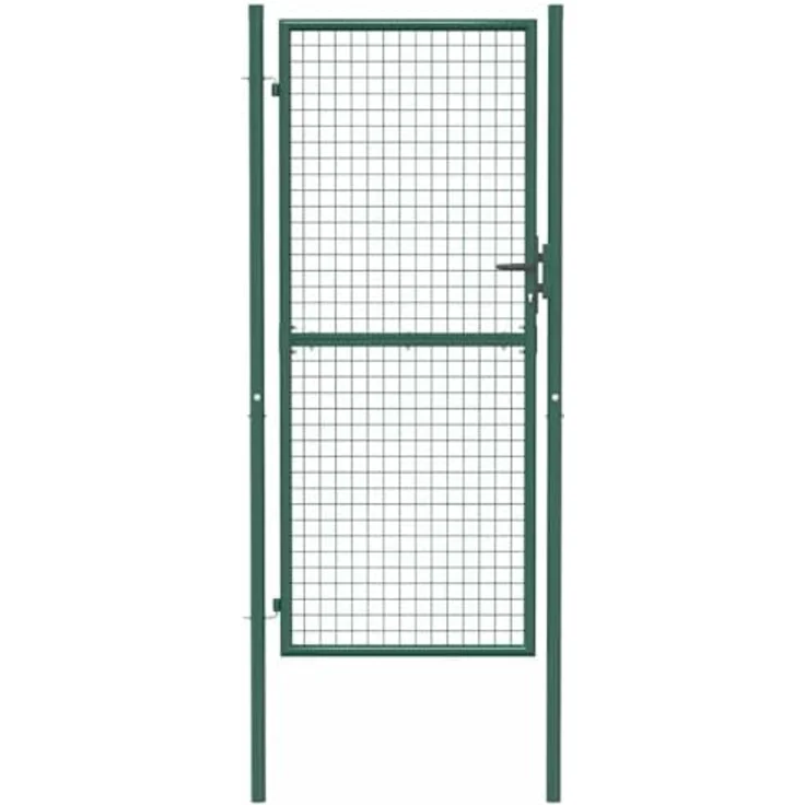 vidaXL Zauntor Stahl 100x200 cm grün – Bild 7