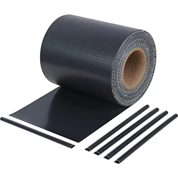 Sichtschutzstreifen 450g-m² PVC Doppelstabmattenzaun, Anthrazit – Bild 2