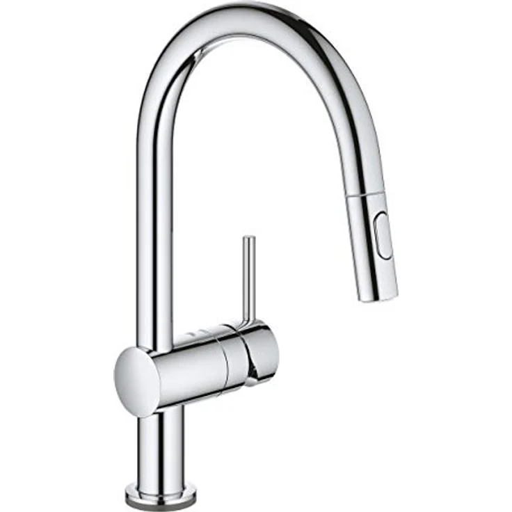 Grohe Minta Touch, Küchenarmatur mit C-Auslauf, Dualbrause, Laminarstrahl, Hochdruck, 360° schwenkbar – Bild 4