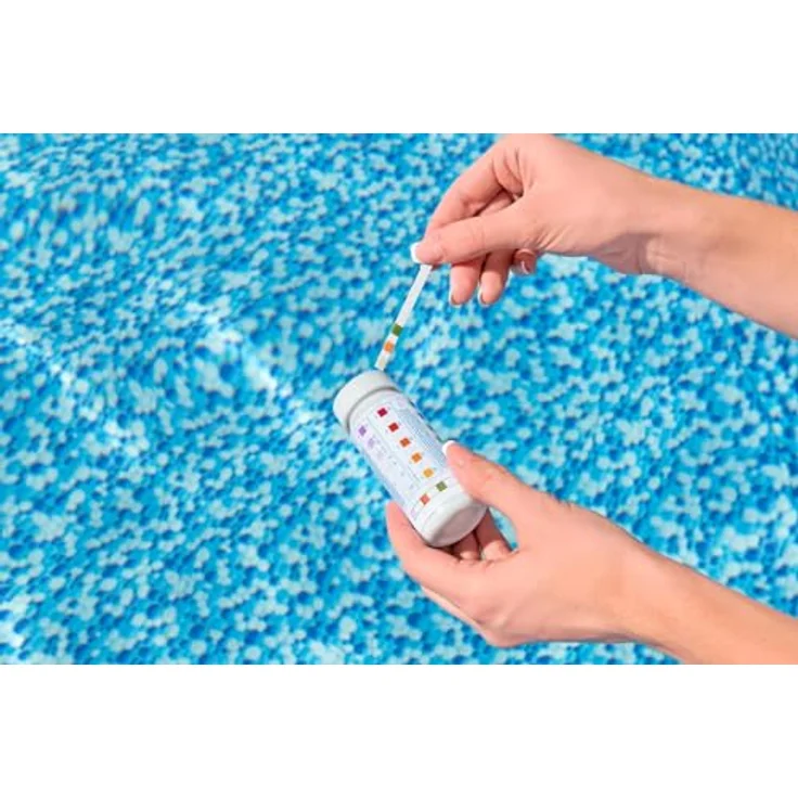 Bestway Flowclear Dosierschwimmer Testkit, 16,5 cm Ø zur einfachen Überprüfung des Chemiegehalts für kristallklares Poolwasser – Bild 4