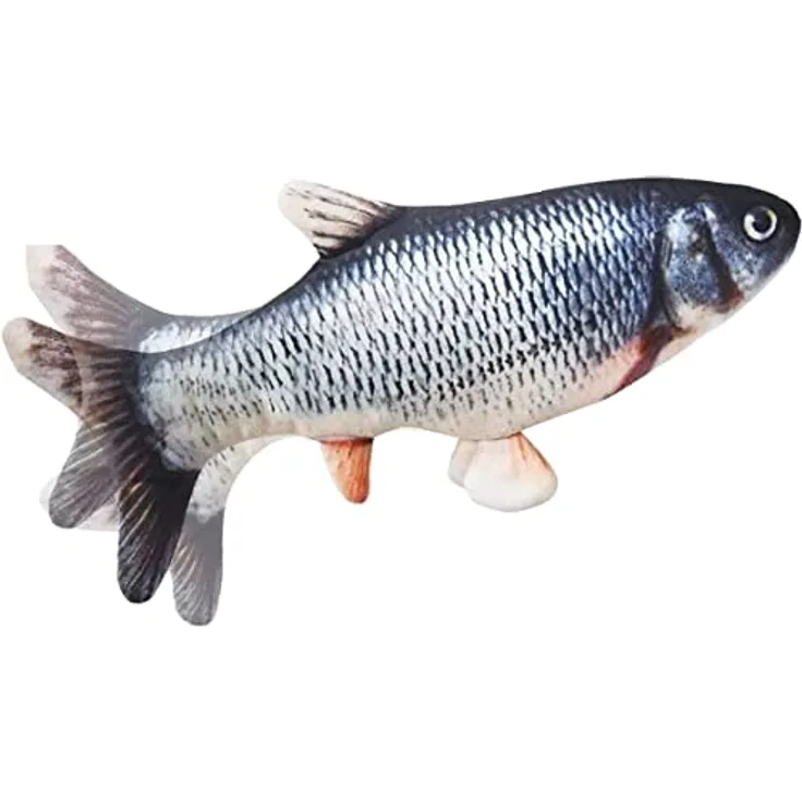 MAVURAPets Flippy zappelnder elektrischer Fisch Set Interaktiv Katzenspielzeug mit Katzenminze Katzen Spielzeug Selbstbeschäftigung Intelligenz elektrisch USB Fish