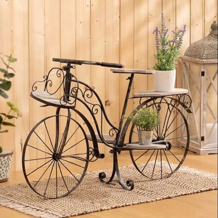 Atmosphera Blumenständer aus Metall FAHRRAD, 59 cm – Bild 3