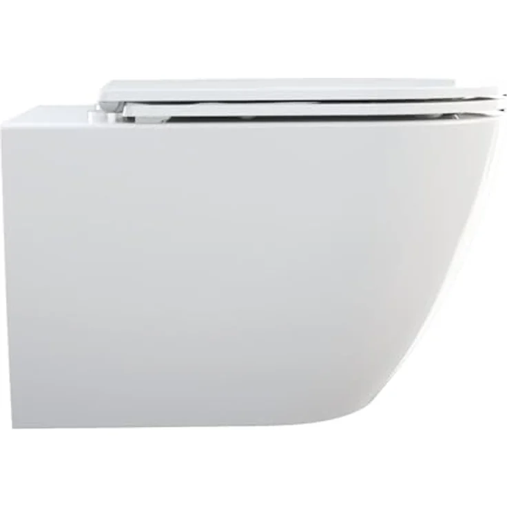 Primaster Wand WC Cerma, spülrandloser Tiefspüler in weiß inkl. WC Sitz, 4-6 Liter Spülmenge – Bild 3