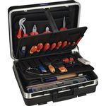 OTTO Werkzeugkoffer Werkzeugsortiment 46-teilig im Aluminium Rahmenkoffer für Elektriker, VDE isolierte Werkzeuge, Meißel, Hammer, Wasserwaage - gelb/gelb/schwarz/silber