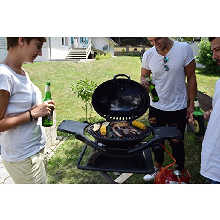 Activa Crosby Tischgrill Gasgrill klein, Edelstahl, 41 x 84 x 45 cm, Durchmesser Grillfläche 50 cm, 10,5 kg – Bild 3